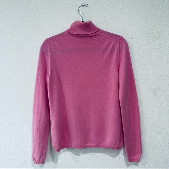 MALO 100% Cashmere Turtleneck Sweater Pink Made In Italy 46 Size US M Cozy Soft - Picture 5 of 11